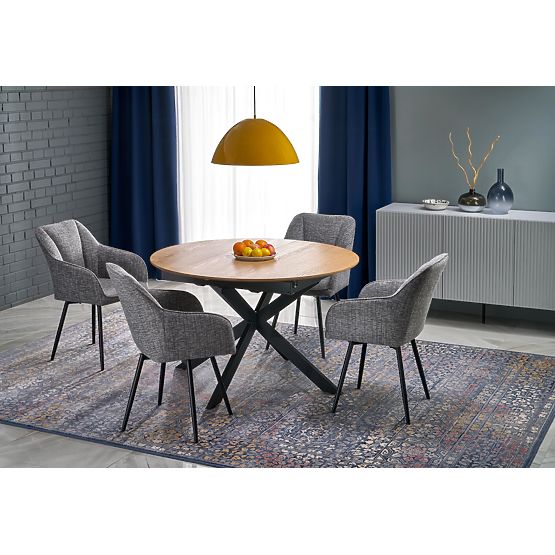 ACORD stół rozkładany, naturalny / czarny (2p=1ks)