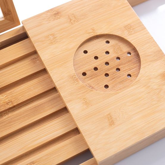 Akcesoria łazienkowe MELEDYN w kolorze jasnobrązowym w stylu boho stojące do użytku wewnętrznego hom