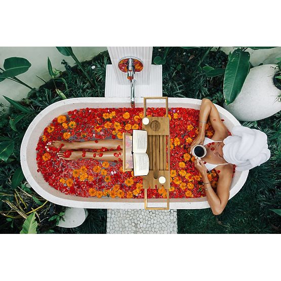 Akcesoria łazienkowe MELEDYN w kolorze jasnobrązowym w stylu boho stojące do użytku wewnętrznego hom