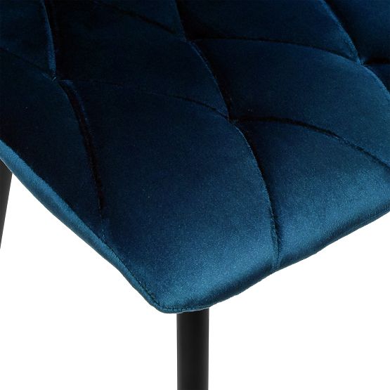 Aksamitne tapicerowane krzesło Madison niebieskie Velvet