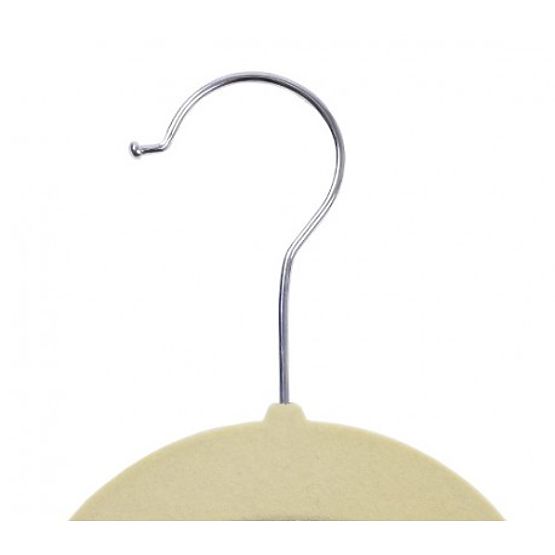 Aksamitny wieszak Maxi zestaw 5 szt. - beżowy