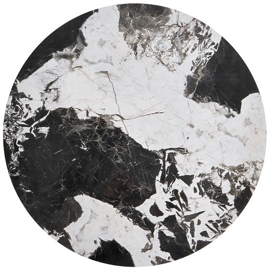 ALEXANDRA zestaw 2 stolików, czarny marmur / czarny