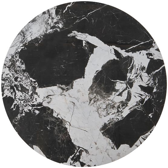 ALEXANDRA zestaw 2 stolików, czarny marmur / czarny