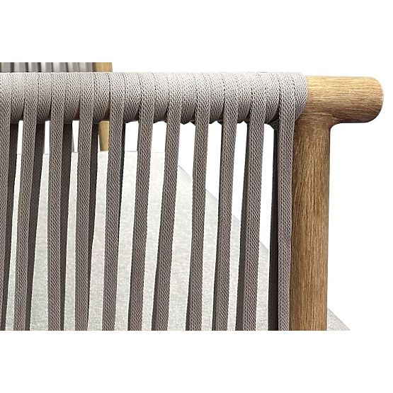 Aluminiowa sofa ogrodowa BLANDO - duża 3-osobowa, 186 cm