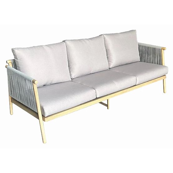 Aluminiowa sofa ogrodowa BLANDO - duża 3-osobowa, 186 cm
