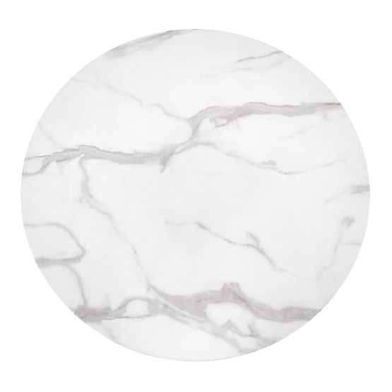 AMBROSIO okrągły stół, blat - szkło, noga - czarna (2p=1szt)