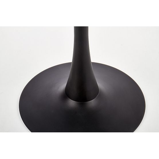 AMBROSIO okrągły stół, blat - szkło, noga - czarna (2p=1szt)