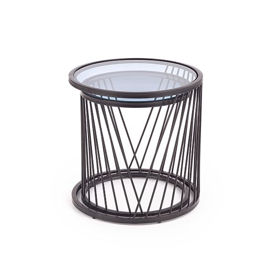 ANTILLA zestaw 2 stolików czarny / dymiony (1p=1szt)