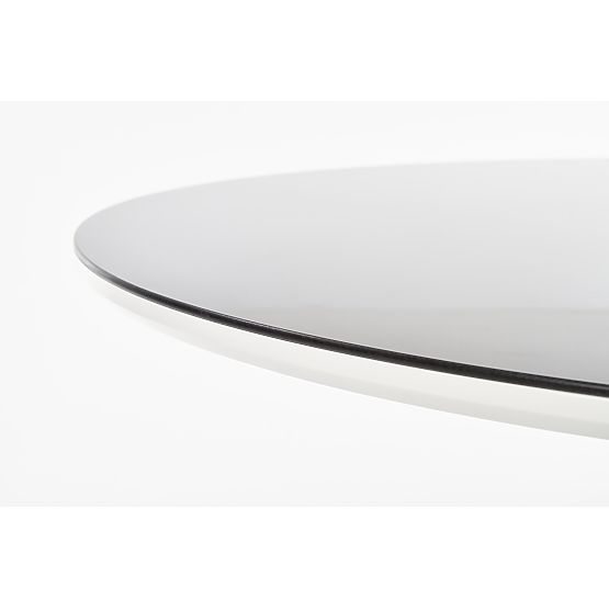 AVELAR blat - czarny / biały, rama - czarna