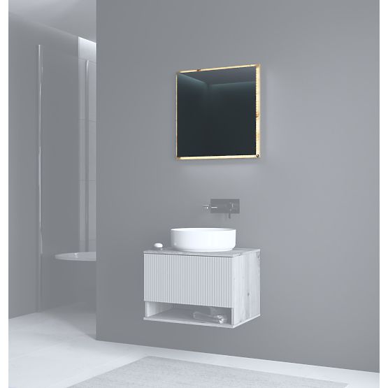 AVIOLA Lustro 60 cm + LED dąb artisan (1p=1szt)