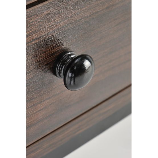 B46 biurko orzechowe / czarne (1p=1szt)