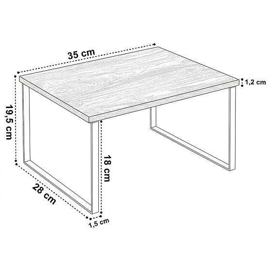 Bambusowa półka kuchenna GINGER MAX rustic