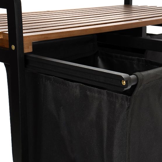 Bambusowy kosz na pranie HANOI BLACK CZARNY