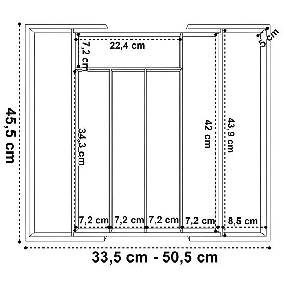 Bambusowy organizer na sztućce IKAR