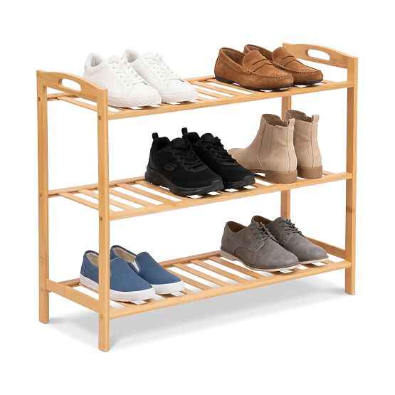Bambusowy stojak na buty 3 poziomy Astaria