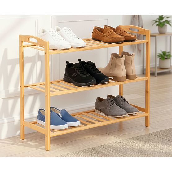 Bambusowy stojak na buty 3 poziomy Astaria