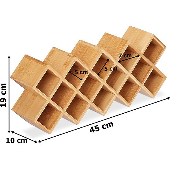 Bambusowy stojak na przyprawy KOCHEN 18 słoików