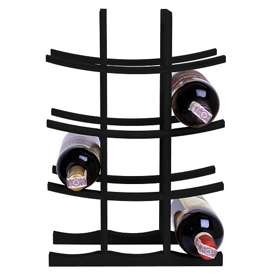 Bambusowy stojak na wino Todgar czarny