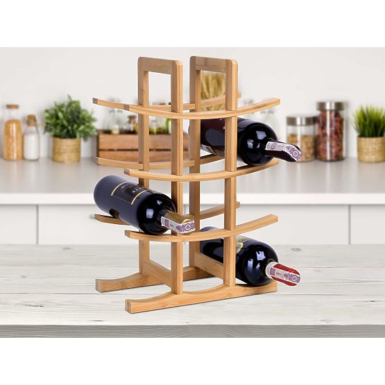 Bambusowy stojak na wino Todgar