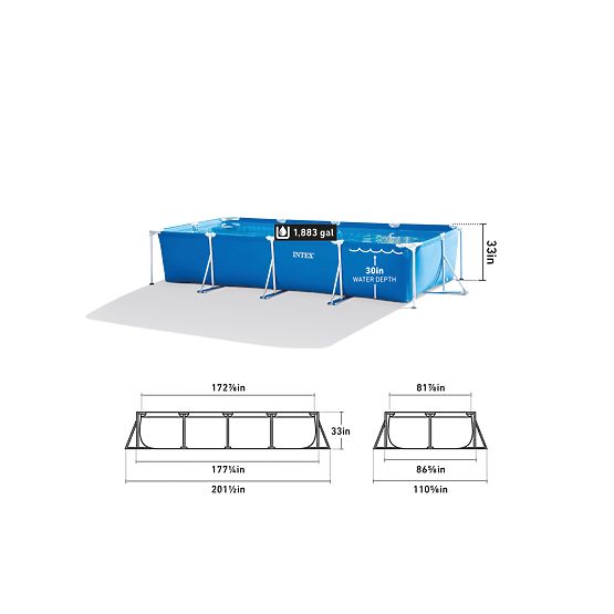 Basen ogrodowy z ramą 450x220x84 7127L INTEX 28273