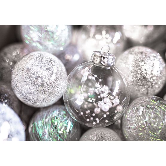 Białe ozdoby świąteczne 30 sztuk sysd1688-057