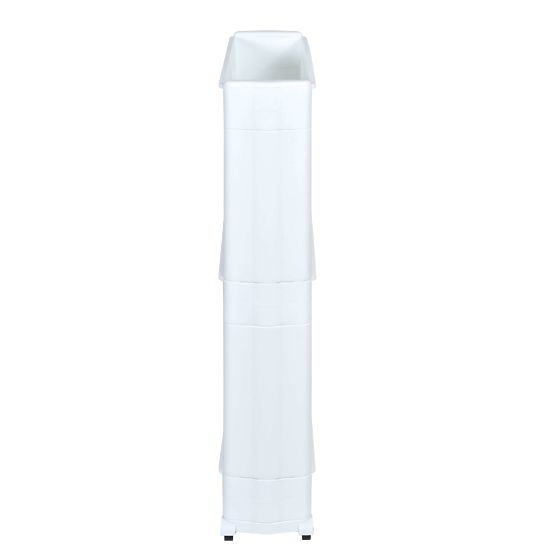 Białe półki łazienkowe na kółkach 3 poziomy Leira