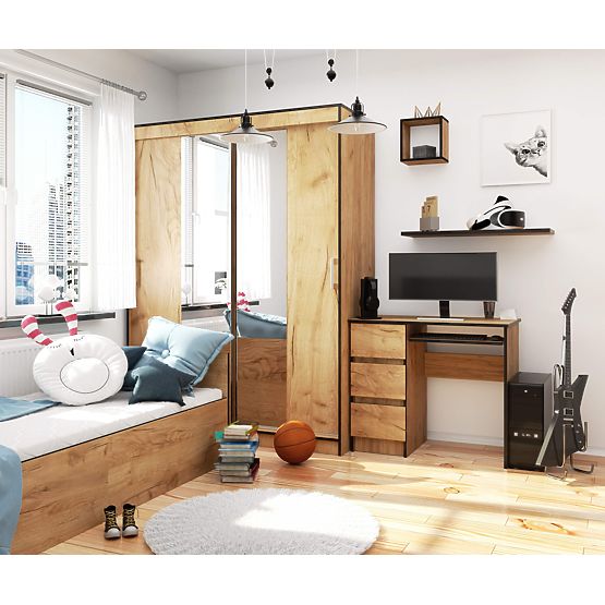 BIURKO A-6 CLP DĄB CRAFT LEWOSTRONNE