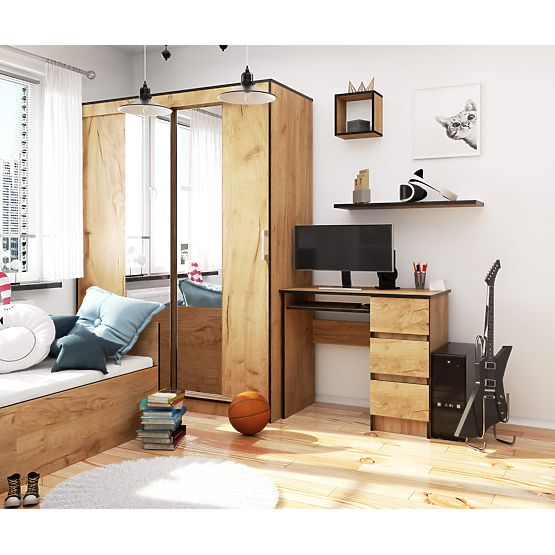 BIURKO A-6 CLP DĄB CRAFT PRAWOSTRONNE