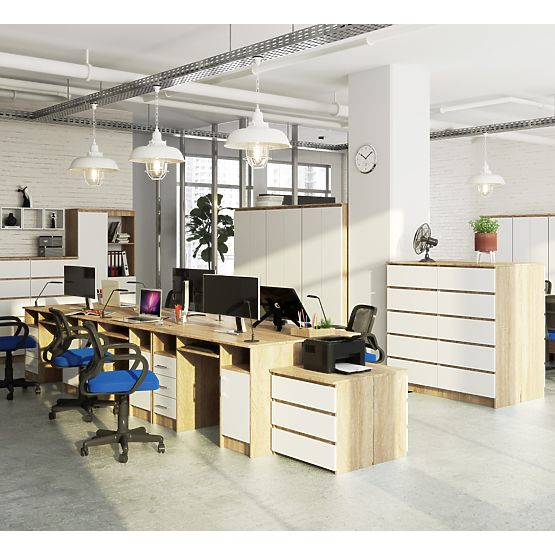 BIURKO ANA PK DĄB SONOMA / BIAŁY