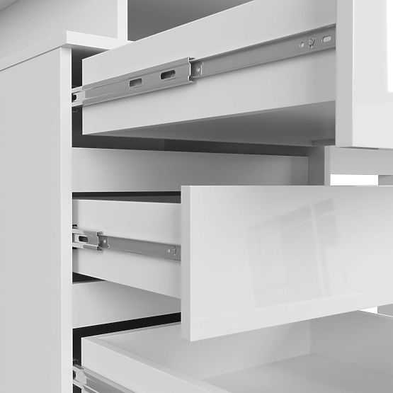 BIURKO CLP 135cm PK BIAŁY / BIAŁY POŁYSK