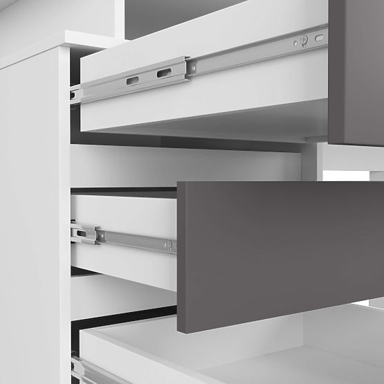 BIURKO CLP 135cm PK BIAŁY / SZARY