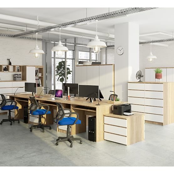 BIURKO CLP 135cm PK SONOMA / BIAŁY