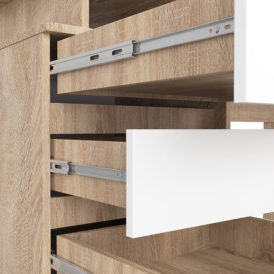 BIURKO CLP 135cm PK SONOMA / BIAŁY