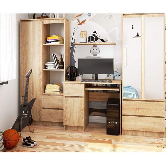 BIURKO KOMPUTEROWE 90 cm PIXEL LEWY PK SONOMA