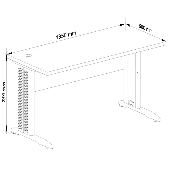 BIURKO KOMPUTEROWE BM-135 SZARE