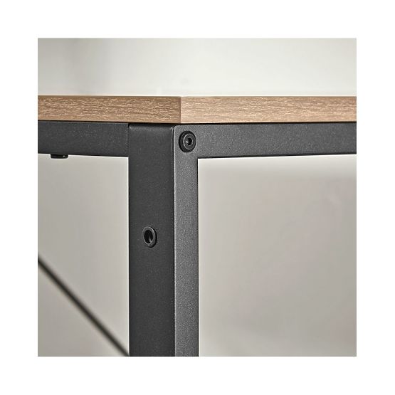 Biurko komputerowe z regałem i regulowanymi nogami dąb sonoma