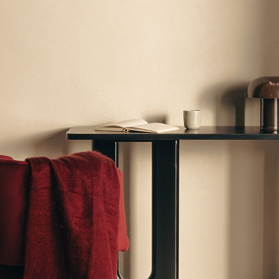 Biurko/konsola Lichi 120 cm, czarna, łuki