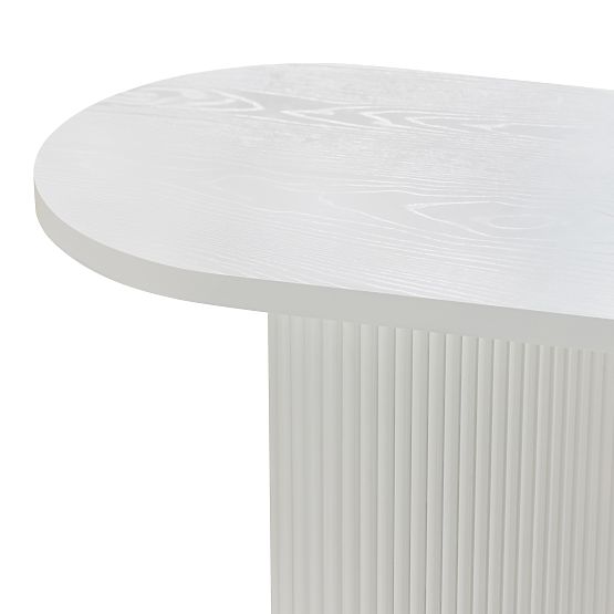 Biurko/konsola Pauline 140 cm, biała, lamele