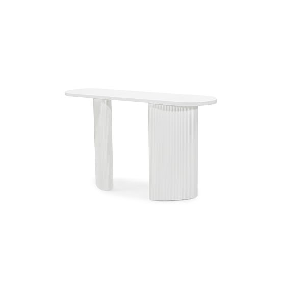 Biurko/konsola Pauline 140 cm, biała, lamele