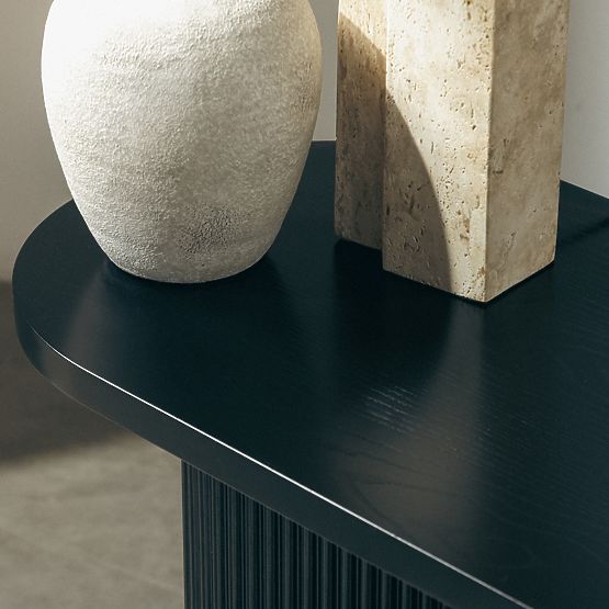 Biurko/konsola Pauline 140 cm, czarna, lamele