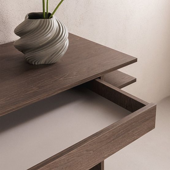 Biurko/konsola z szufladą Kanso, Dąb Baltic Storm