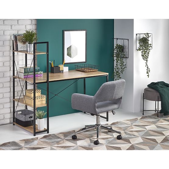 Biurko NARVIK B1 - dąb sonoma/czarny