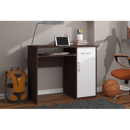 BIURKO PIN WENGE / BIAŁY