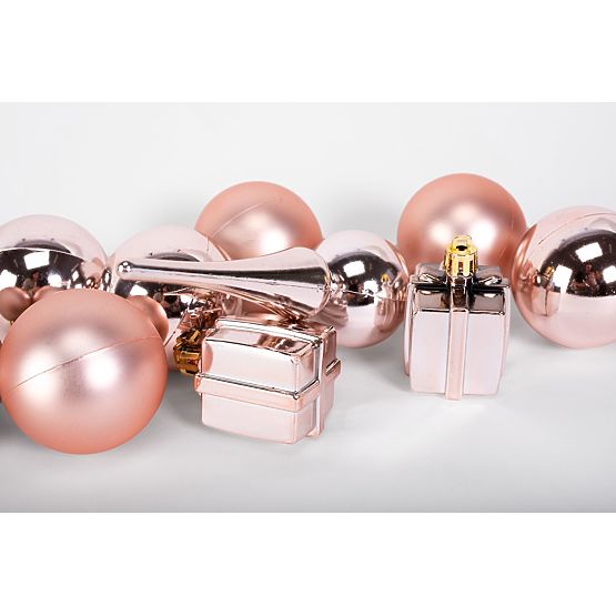 BOMBKI ŚWIĄTECZNE MIX 311437 różowy