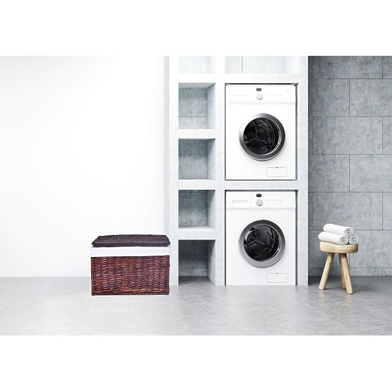 Brązowa wiklinowa skrzynia 160 L