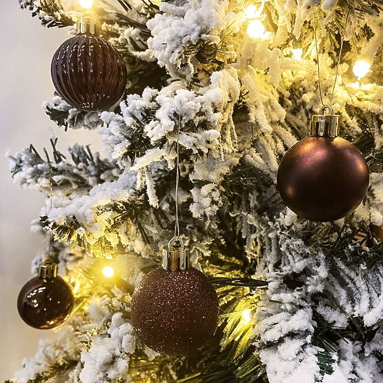 BRĄZOWE BOMKI ŚWIĄTECZNE 34 SZT. SYSD1688-038