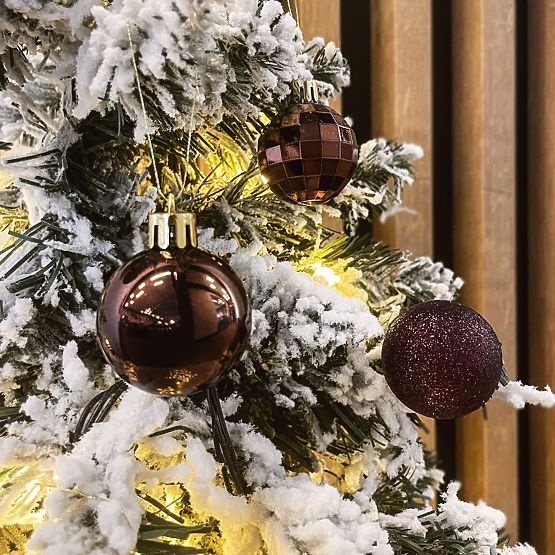 BRĄZOWE BOMKI ŚWIĄTECZNE 34 SZT. SYSD1688-038