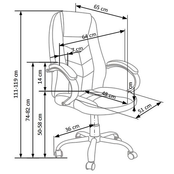 Brązowe krzesło biurowe CODY