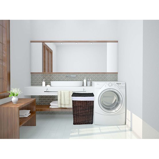 Brązowy wiklinowy kosz 114 L