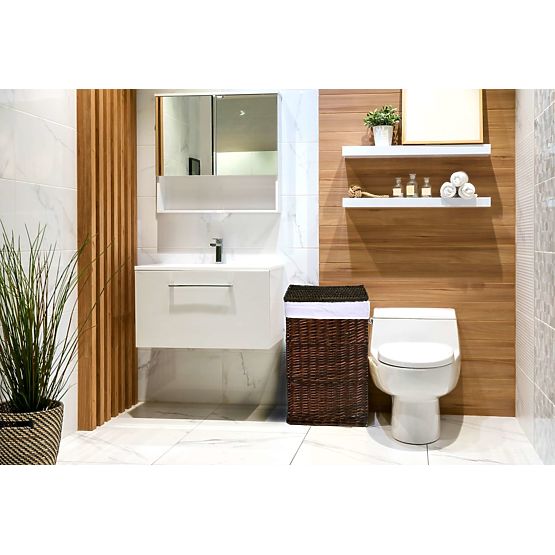 Brązowy wiklinowy kosz 114 L